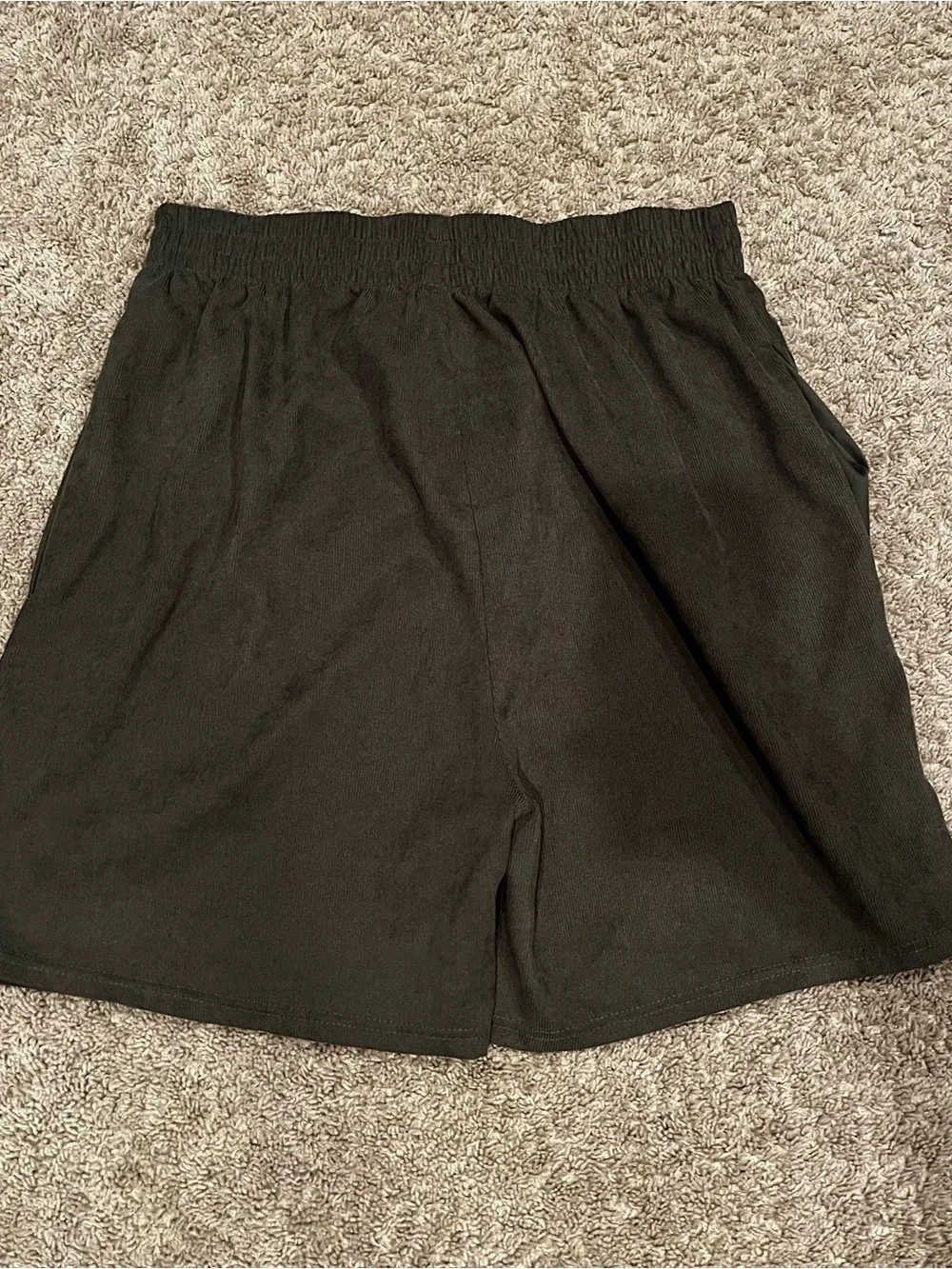 Men's Black Drawstring Casual Shorts
